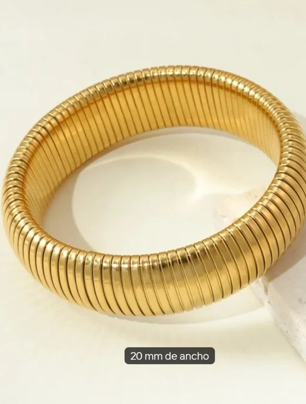 Chunky Wide Gold Plated Womens Bracelet Bangles. Size In Photo